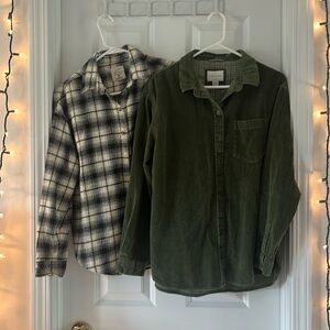 women’s flannel and corduroy bundle